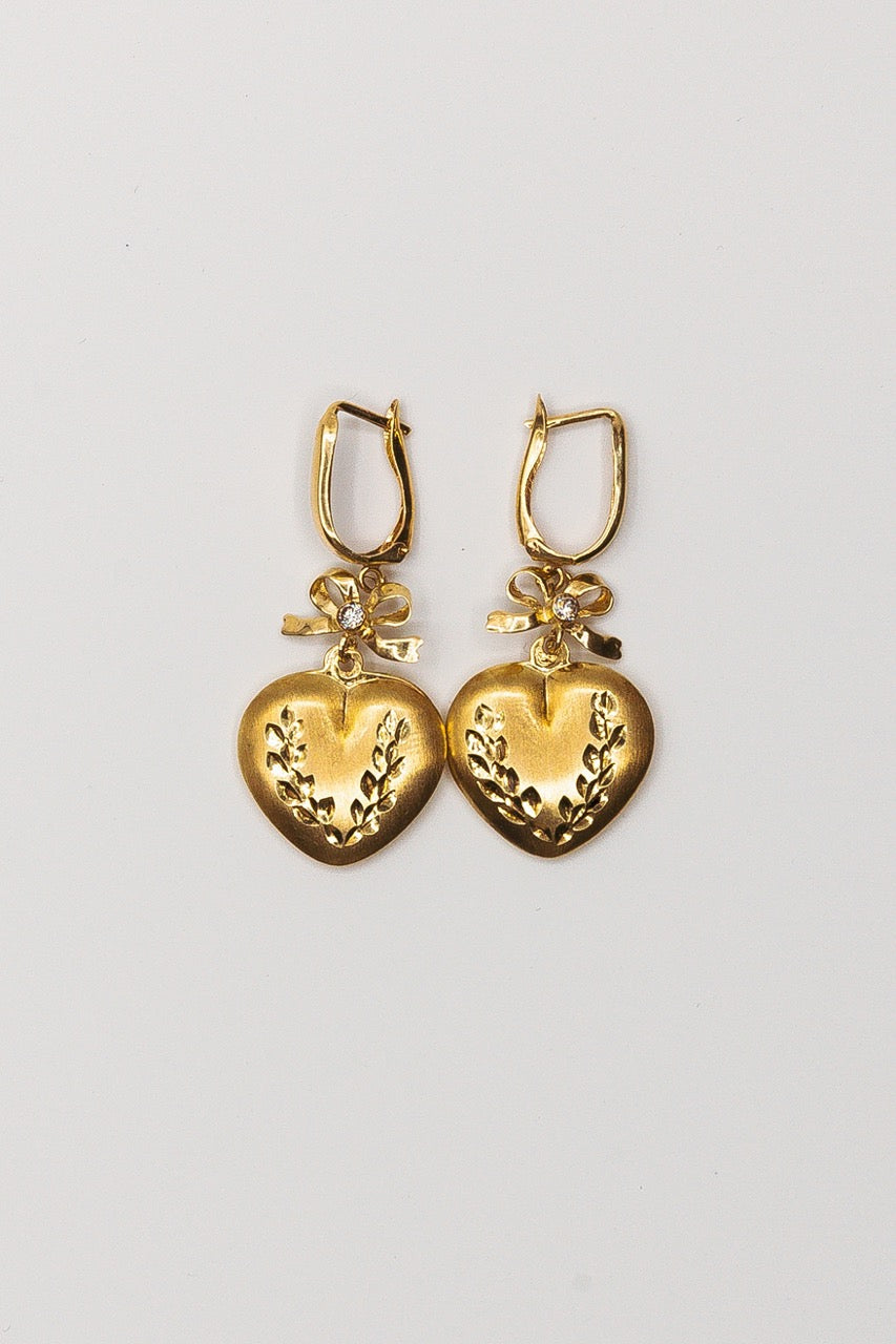 Vintage Heart Earrings