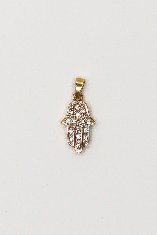 Hamsa with Zircons Pendant