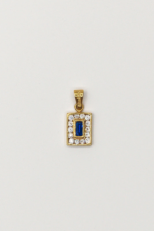 Blue Rectangle Pendant