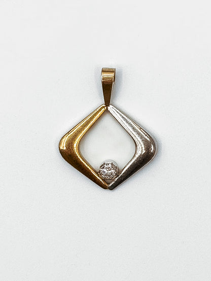 Abstract Diamond Pendant