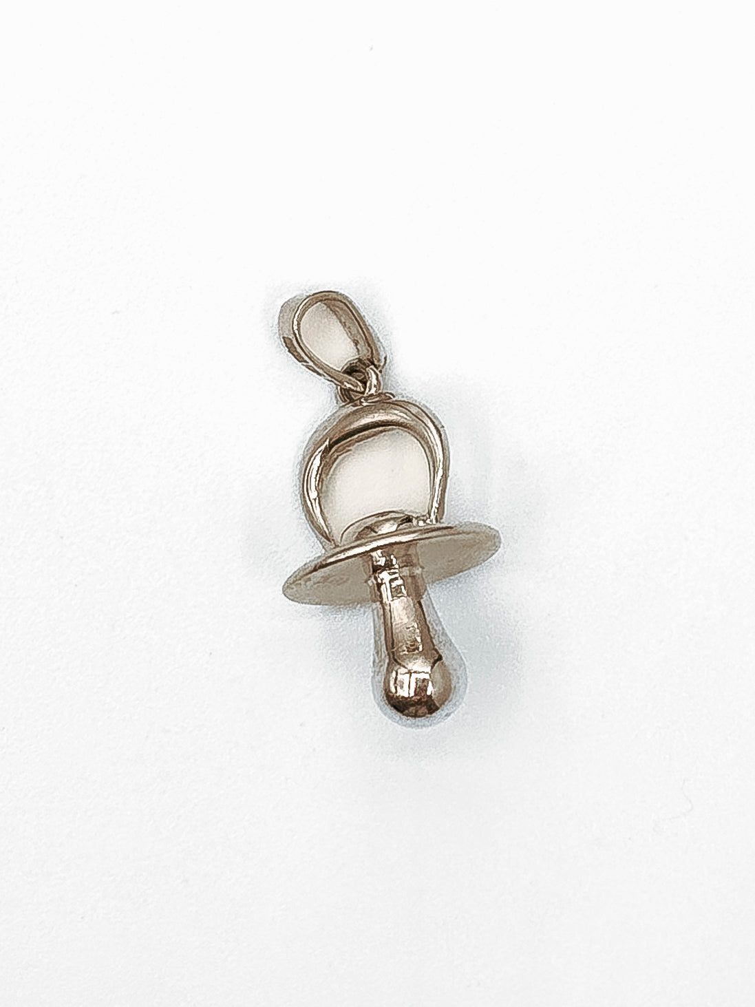 White Gold Pacifier Pendant