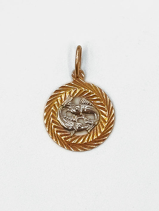 Zodiac Pisces Medallion Pendant