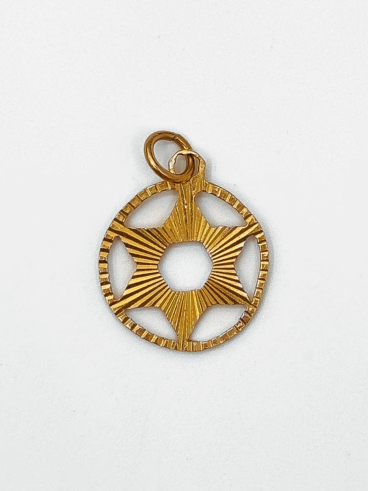 Vintage Star of David Circle Pendant