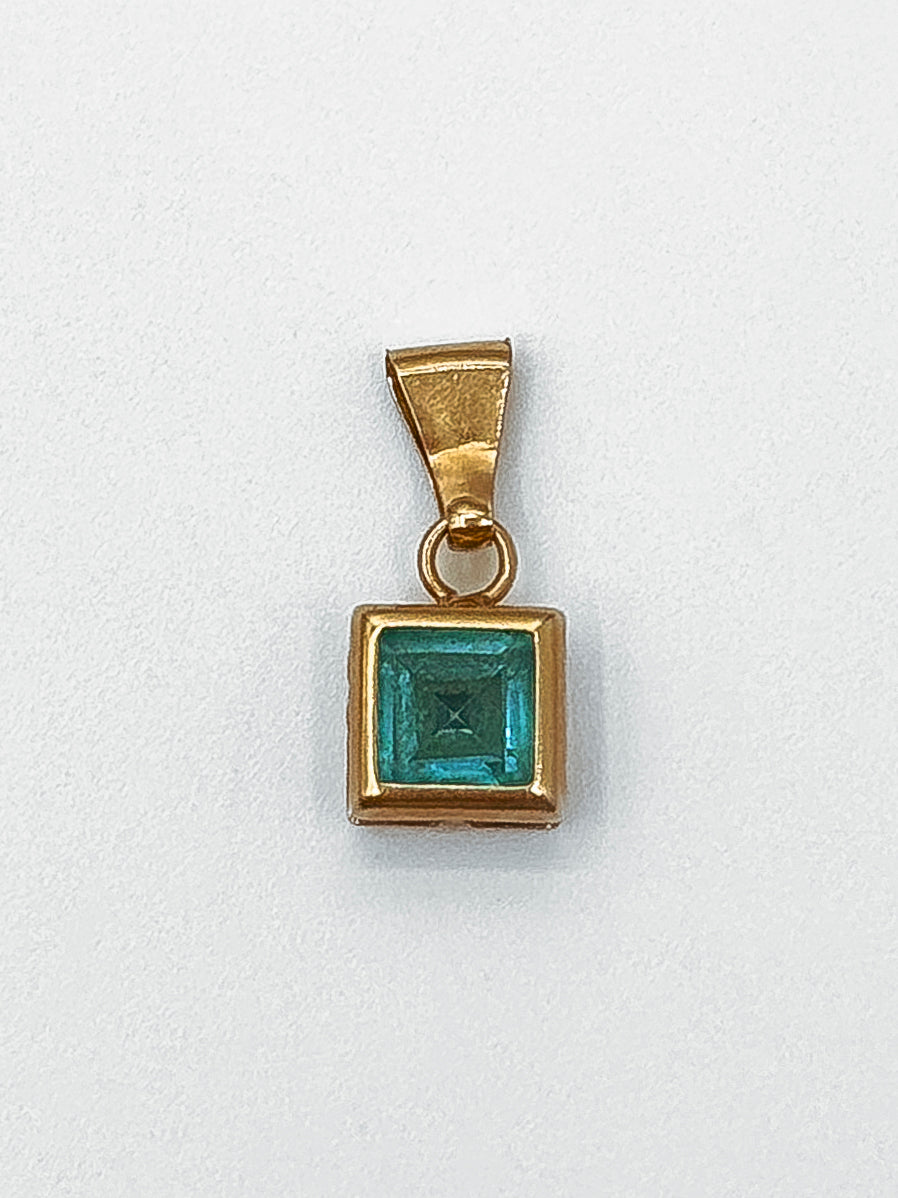 Square Light Blue Pendant