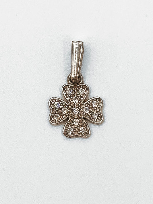 White Gold Clover Pendant