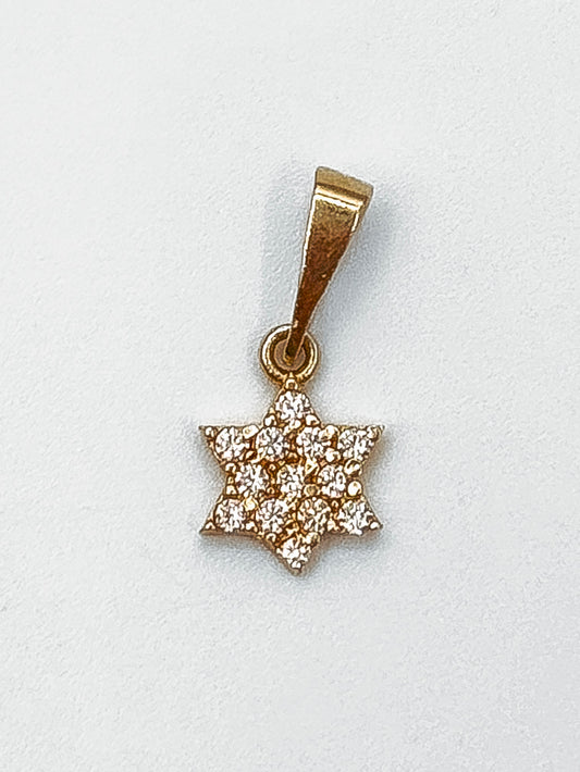 Star of David with Zircons Pendant