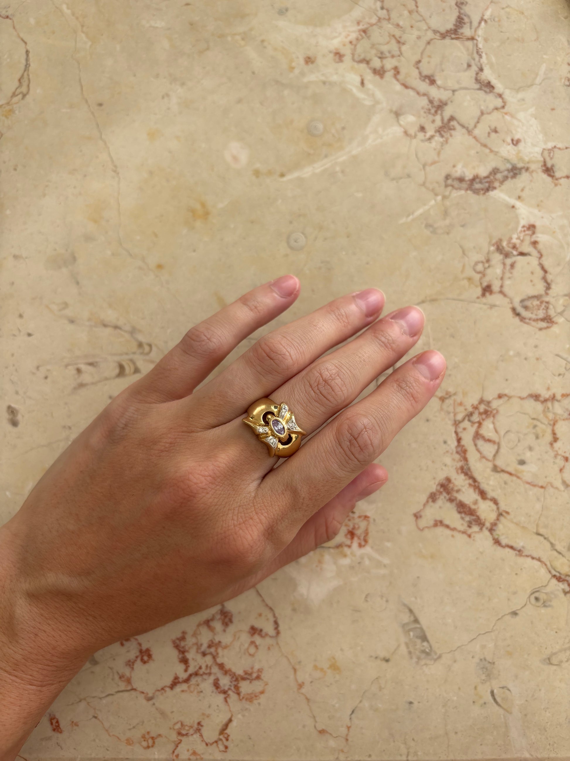 Bow Ring worn on hand