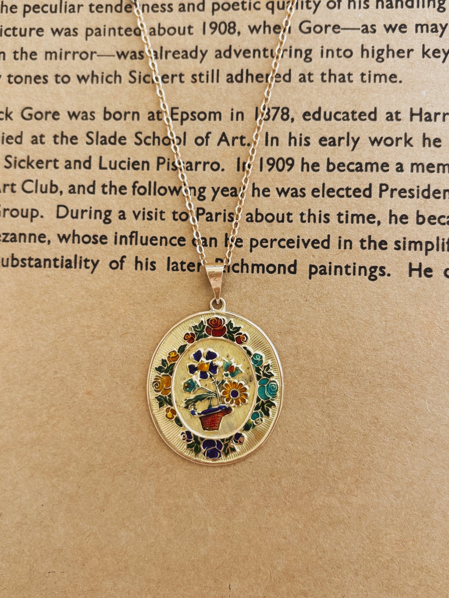 Enamel Medallion Necklace