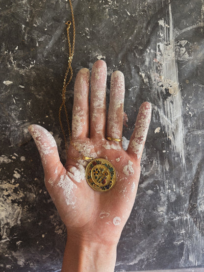 Enamel Medallion Necklace