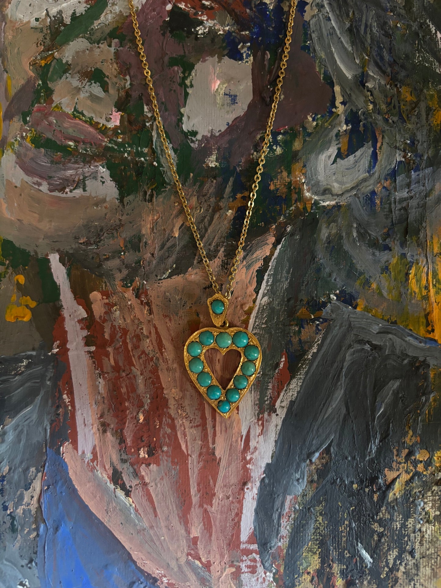 Turquoise Heart Necklace